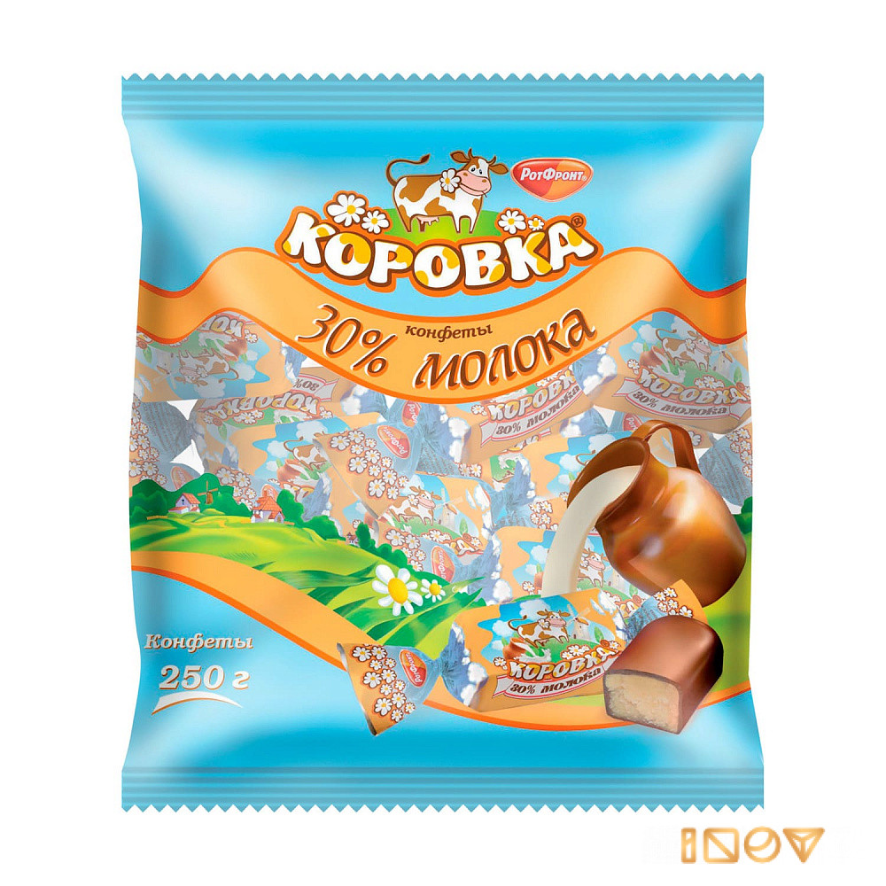 Конфеты Коровка 30% молока, Рот Фронт, 250 гр.