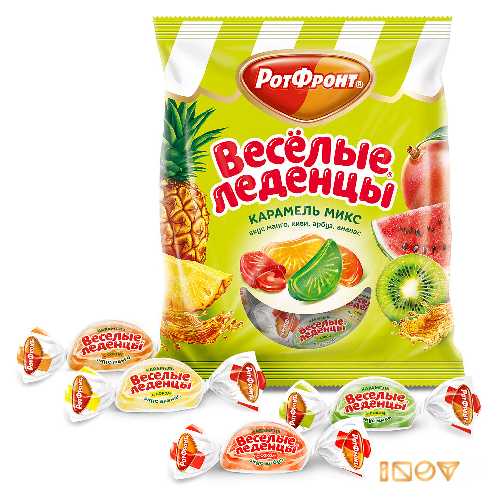 Карамель Веселые леденцы, Рот Фронт, 250 гр.