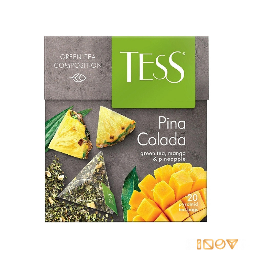 Чай зеленый Tess Pina Colada, в пирамидках, 20 шт.