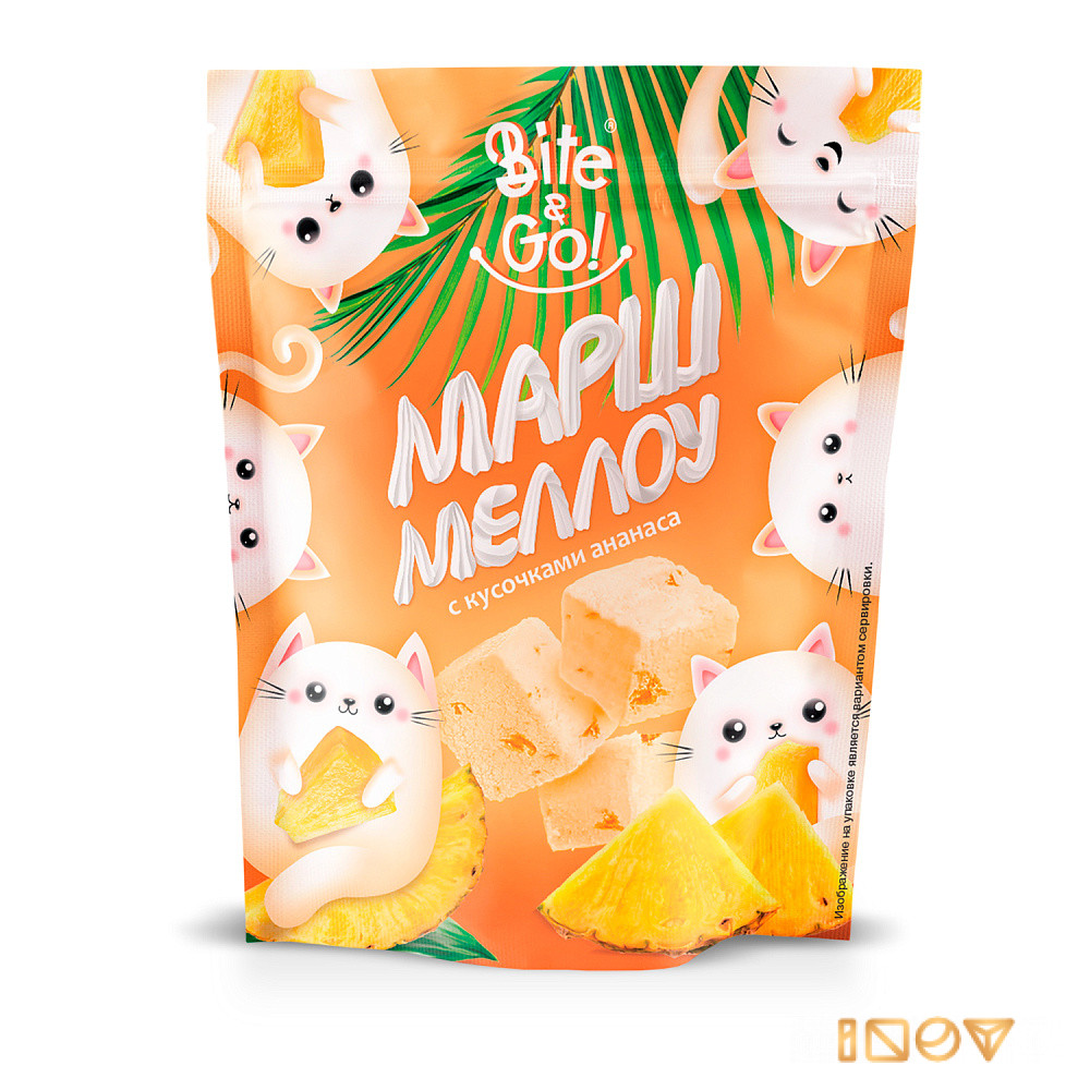 Bite&Go Маршмеллоу с ананасом, 120 гр.