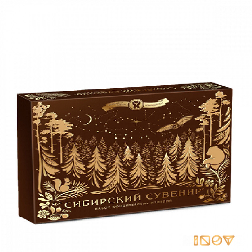 Конфеты в коробке Сибирский сувенир, Шоколадная фабрика Новосибирская, 240 гр.
