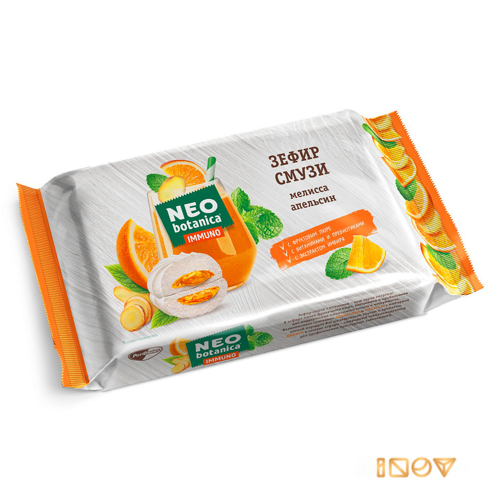 Зефир Neo-Botanica Смузи, мелисса-апельсин с экстрактом имбиря, 280 гр