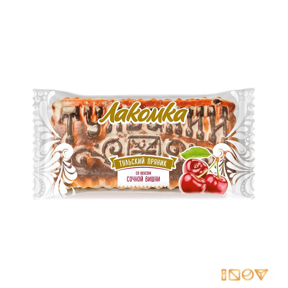 Тульский пряник Лакомка со вкусом сочной вишни, 140 гр.