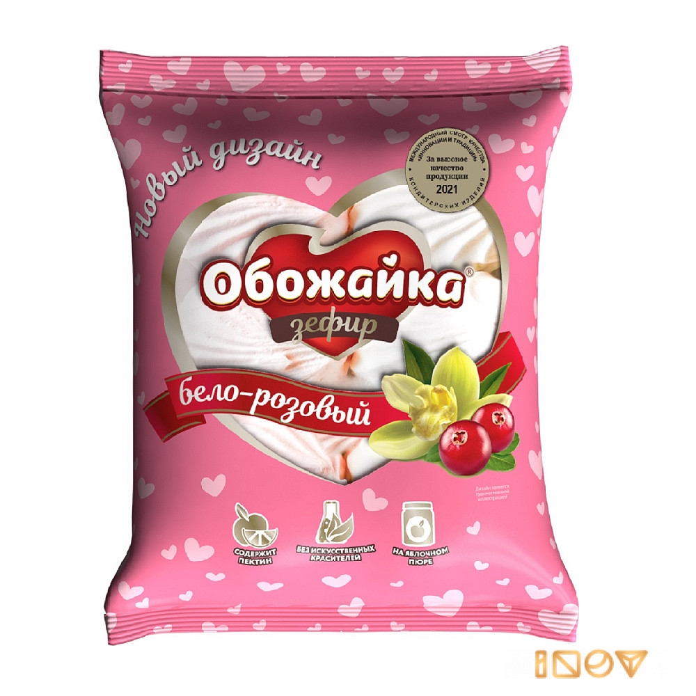 Зефир Обожайка бело-розовый, Сормовская кондитерская фабрика, 280 гр.