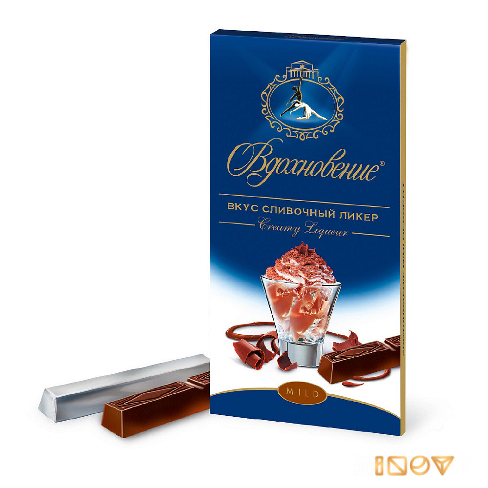 Шоколад Вдохновение Creamy Liqueur, вкус сливочный ликер, 100 гр.